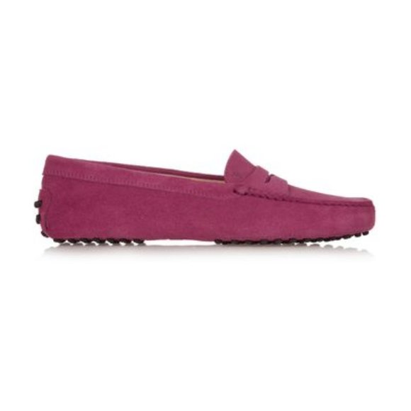 Tods Gommino Suede Pink Loafers - Picture 3 of 3